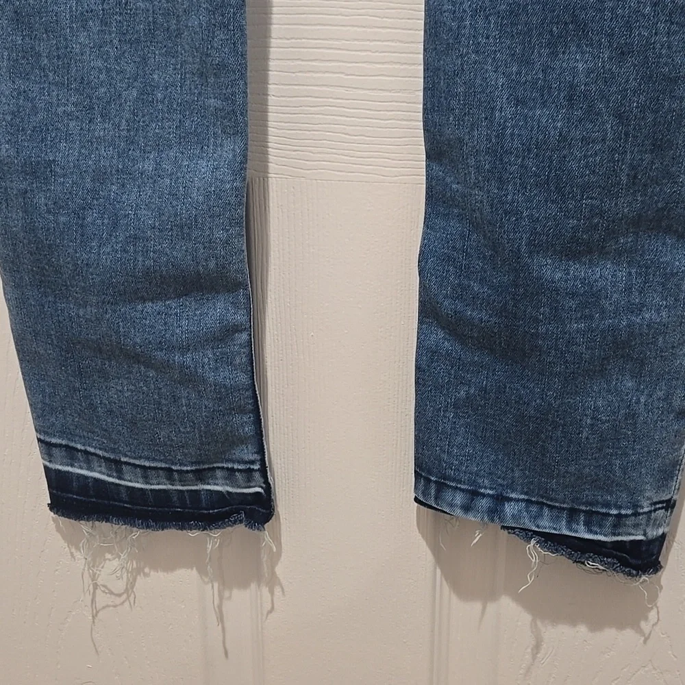 Kenneth Cole Reaction ankle cropped skinny blue jeans size 8